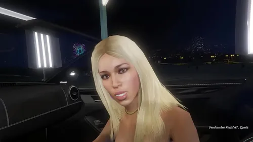 GTA 5 POV - Baise avec une pute blonde en voiture